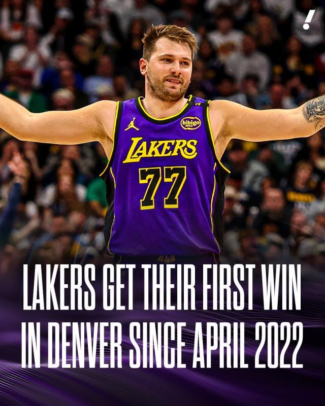 mk体育-32分率队完胜掘金！东契奇：湖人的唯一目标是夺冠